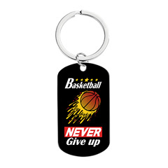Eurasian cross-border color printing basketball sports motivational gift for team friends, family, colleagues metal keychain
