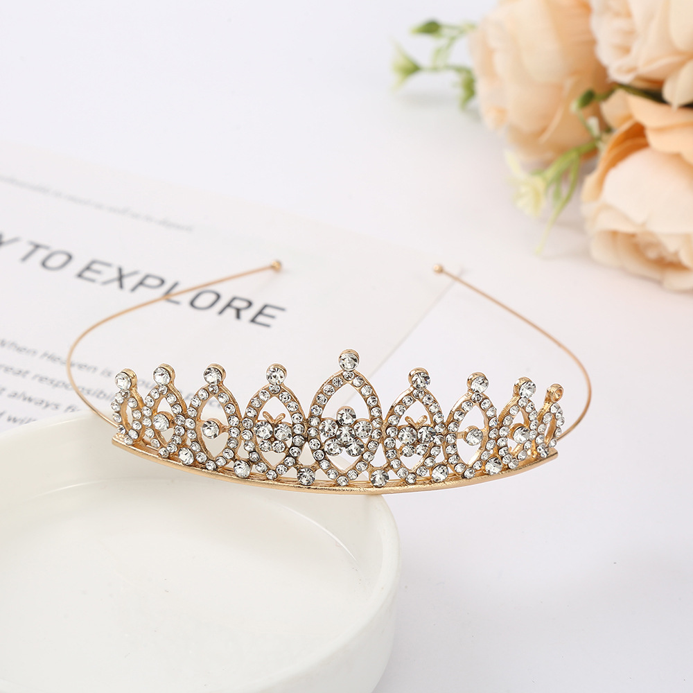 Fashion Crown Alloy Plating Inlay Rhinestones Crown 1 Piece display picture 4