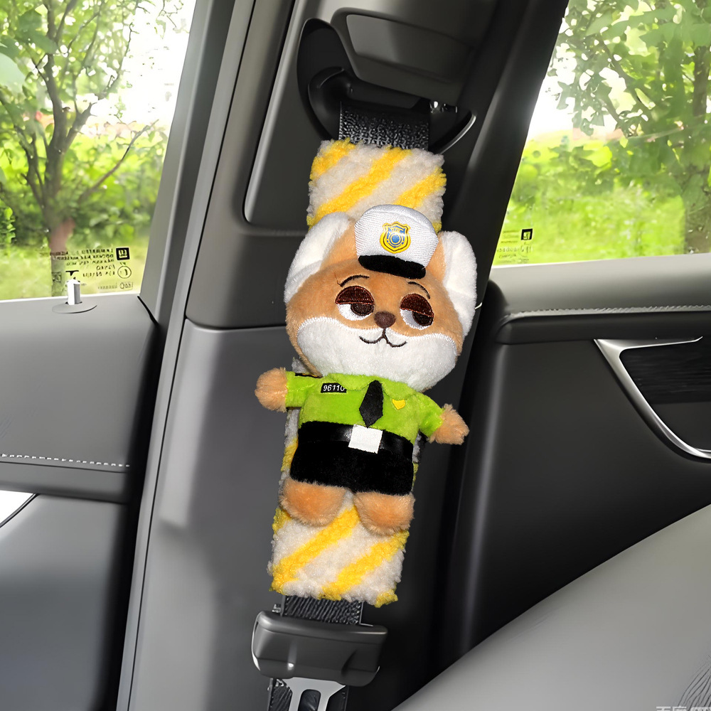 Car Seat Belt Shoulder Pads Zootopia Judy Nick Car Seat Belt Covers Car Interior Decoration Accessories
