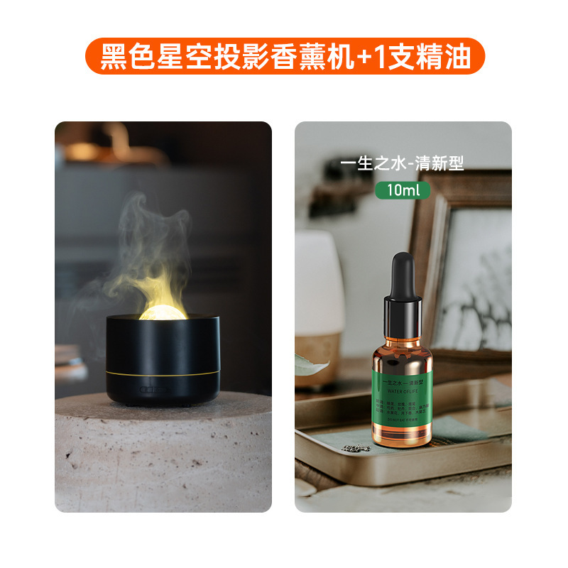 2025 新星空投影アロマセラピーマシンギフト USB プラグイン大霧量カラフルなロマンチックな雰囲気ライト加湿器|undefined