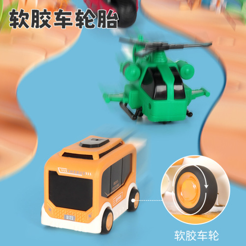 Hot children's toy car boy two-way inertia bus car motorcycle baby airplane toy set