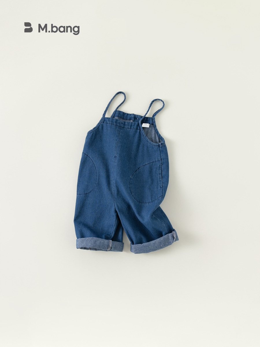 Overol Denim Reversible para Niños y Niñas, Algodón, Reversible, con Tirantes, para Primavera y Otoño image 4