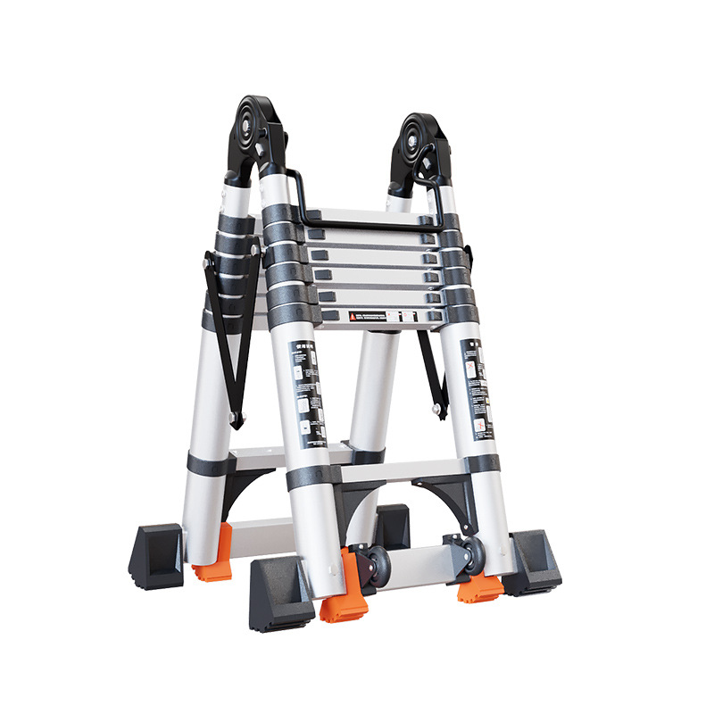 Jianzhicheng espesado aleación de aluminio multifunción retráctil escalera de espiga escaleras del hogar de elevación interior escalera plegable escalera de Bambú