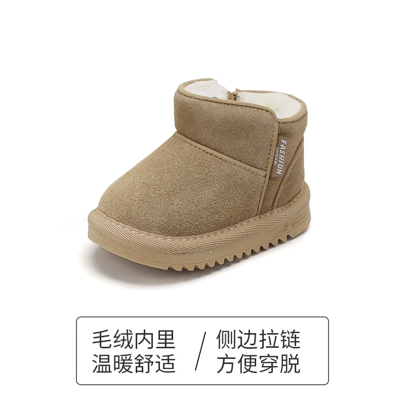 Warm low boots for boys, children's winter keep warm footwear for early age