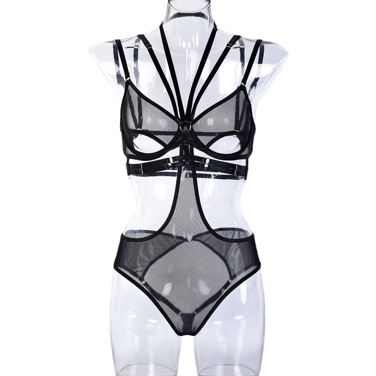 Mono sexy transfronterizo europeo y americano AliExpress 2022 nueva correa compleja mono de malla sexy 3256