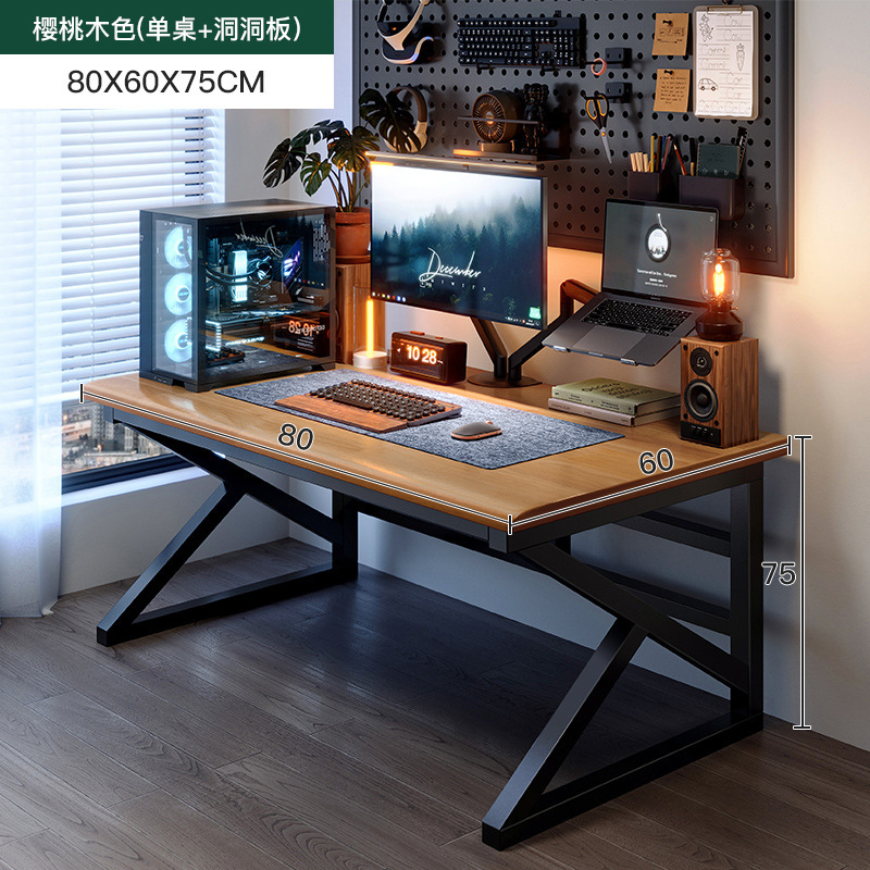 Escritorio para computadora de madera maciza Escritorio para uso doméstico Escritorio simple Dormitorio Escritorio para estudiantes Escritorio para juegos Escritorio largo Banco de trabajo