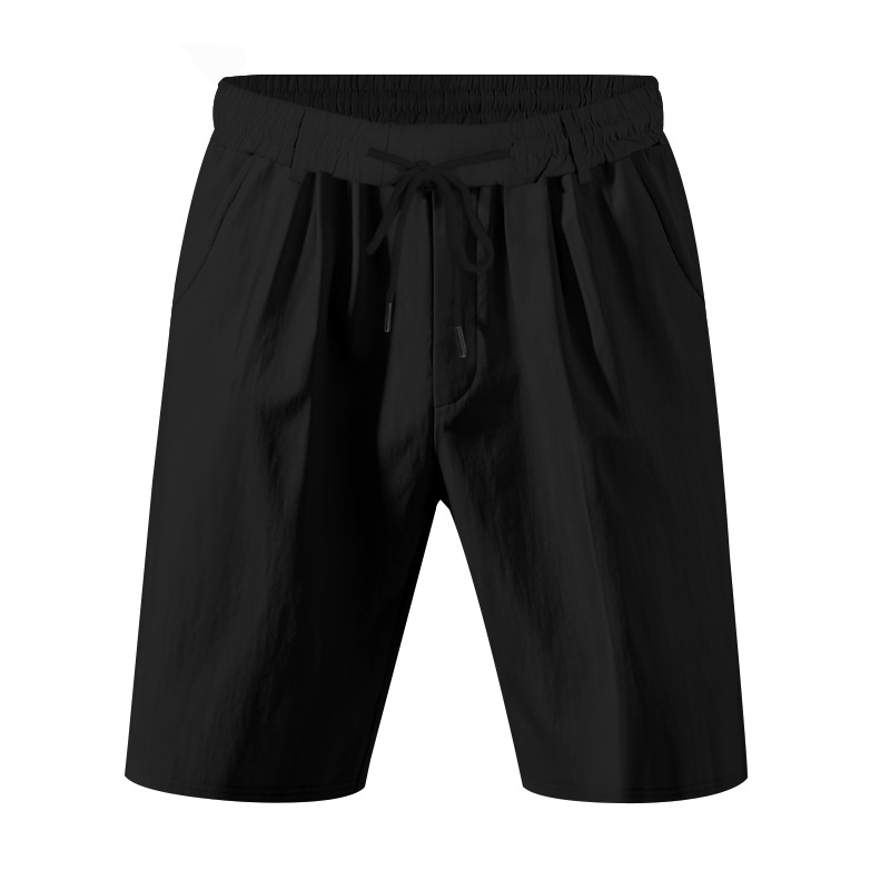 Estación independiente transfronteriza americana relajada casual hombre lino transpirable de verano arena transpirable secado rápido pantalones cortos transpirables para hombre