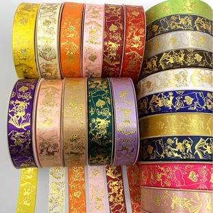 25mm Wide Laser Bronzing Poker New Style DIY Handmade DIY Ribbon Lolita