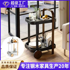 小推车可移动边几纳置物架艺术角几客厅沙发简约现代小茶几餐车