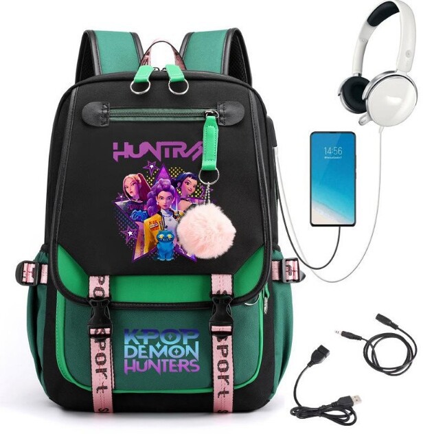 Mochila escolar con estampado de estilo coreano de dibujos animados de anime para estudiantes de secundaria, mochila de viaje al aire libre, venta caliente transfronteriza 0712 image 54