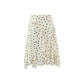 跨境女装厂家批发2026春季新款欧美风小众荷叶边波点半身长裙