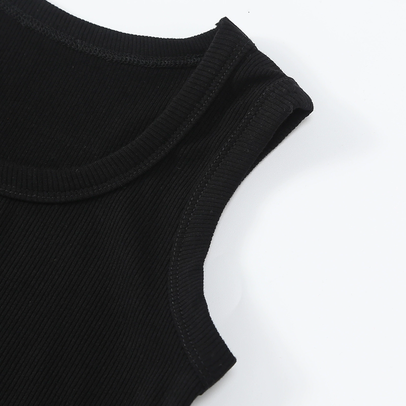 Summer base T-shirt, straps sleevless, Korean style, high waist