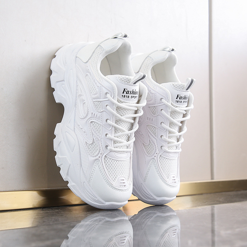 Women's Dad Foreign Trade 2025 New Model, Spring And Autumn Breathable Height-increasing Thick-soled Casual Shoes,_voghion.com