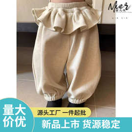 女童冬款一体绒裤子宝宝冬季加厚休闲裤保暖儿童装韩系束脚裤Z072