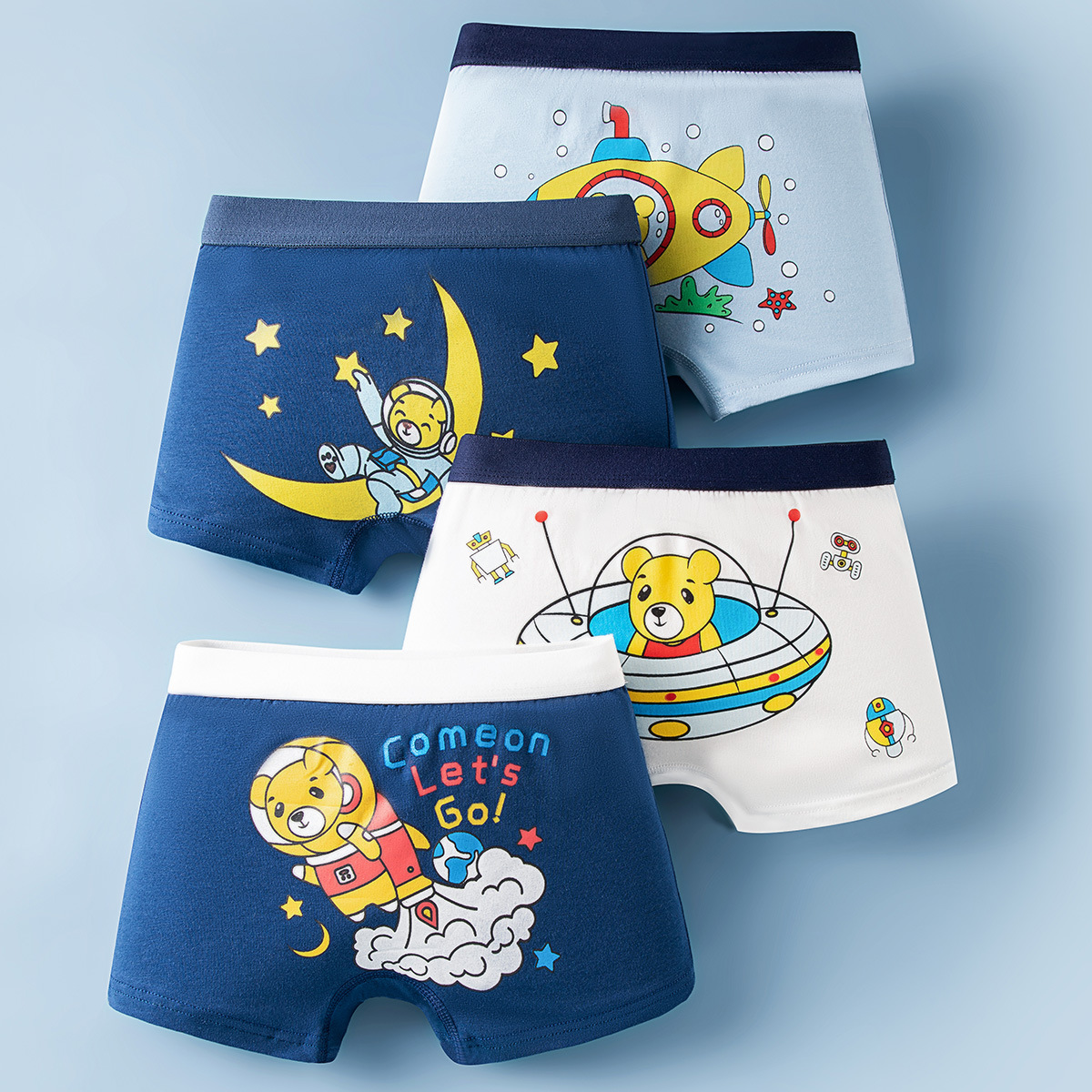 Ropa interior para niños pantalones cortos de boxeador para niños Clase de verano Pantalones cortos de boxeador de algodón puro al por mayor pantalones de adolescentes entrega de una sola pieza