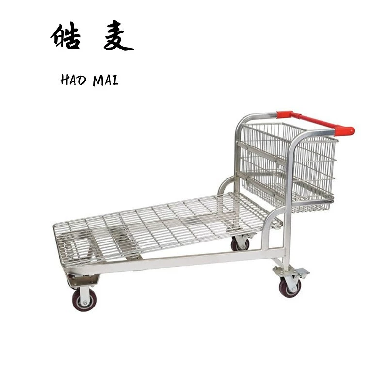 Большой грузовой автомобиль с плоской сеткой грузовой автомобиль супермаркет склад Tally тележка