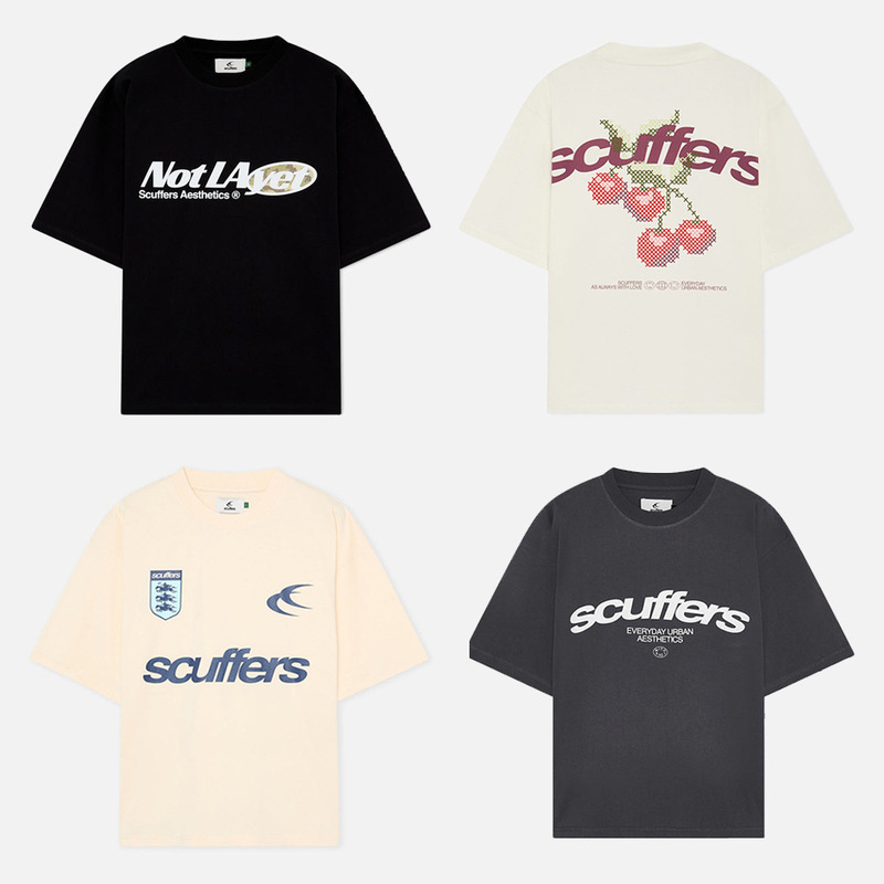 Scu Ss26 New Cross-Border Heavyweight Pure Cotton Trendy Brand Short-Sleeve T-Shirt Unisex Couple Tops T-Shirt