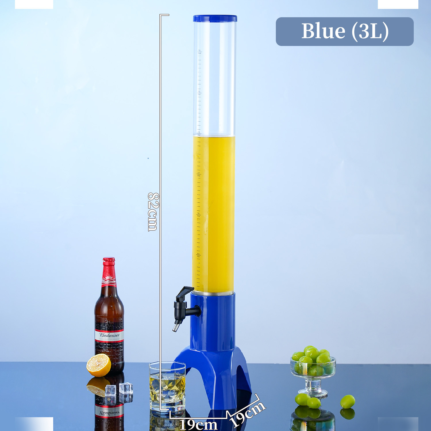 3.0L - 블루 (아이스 큐브 포함)