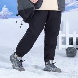 北方冬季儿童羽绒裤外穿男童女童防风防水户外中童大童滑雪裤90绒