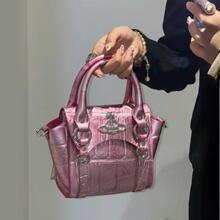 西太后包包女2023新款小号betty包土星鳄鱼纹邮差包手提斜挎链条