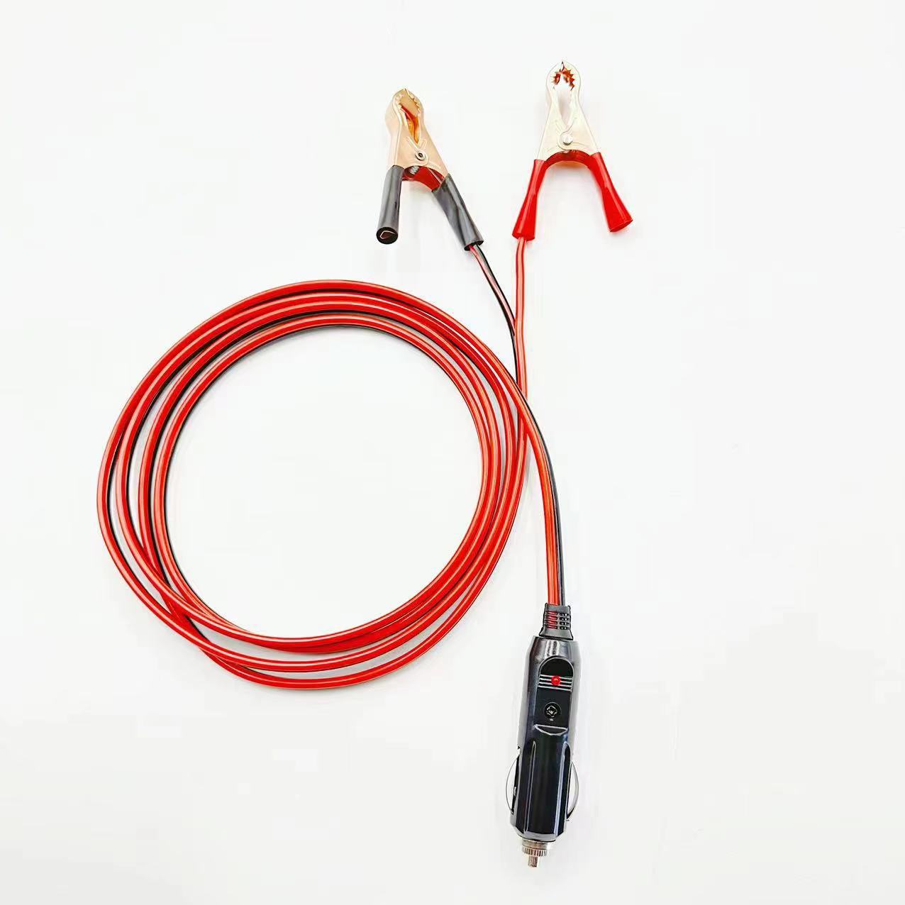 Factory supply cigarette lighter with crocodile clip car cigarette lighter clip wire battery clip turn cigarette lighter power cord