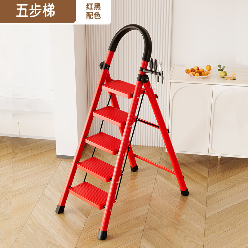 小型ポータブル 4 ステップクライミングはしご家庭用はしご折りたたみ多目的伸縮式肥厚屋内ヘリンボーンはしごステップはしご階段|undefined