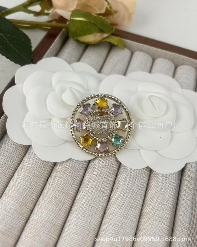 25新款欧美小香风粉色蝴蝶结花朵气质女士饰品时尚百搭潮流胸针|undefined
