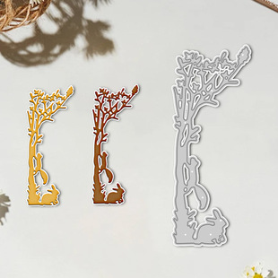 Cross-Border Special Supply of Metal Cutting Embossing Knife Mold for Handbook Decoration Squirrel Climbing Tree Handmade Paper Art Embossing Carbon Steel Knife Mold