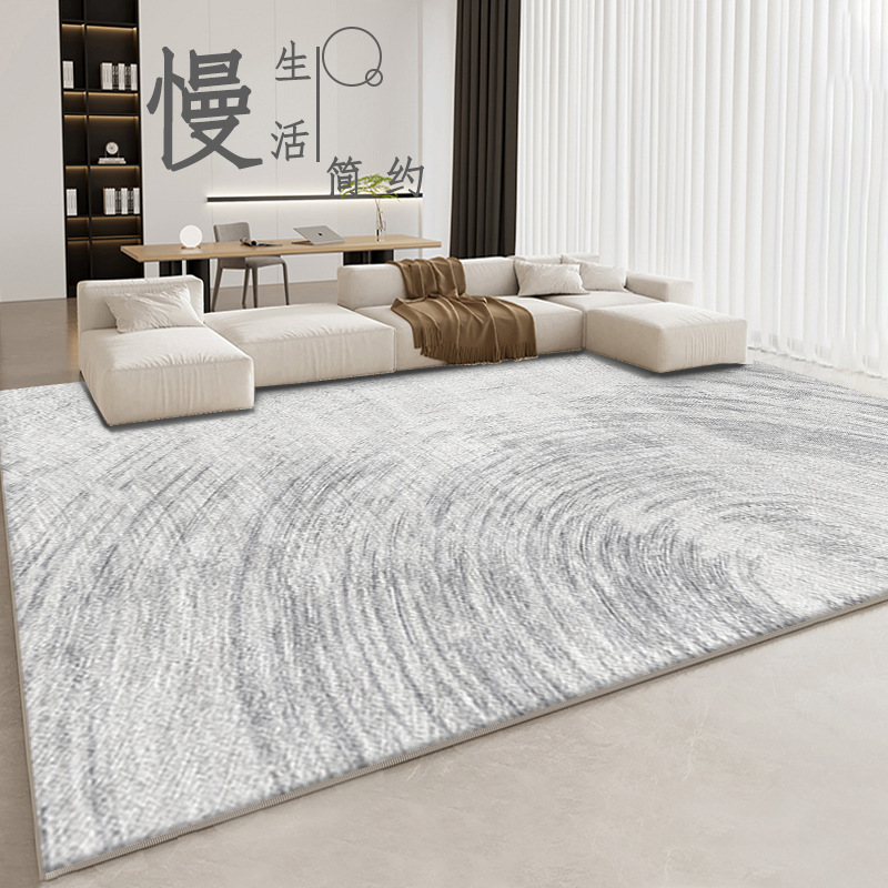 Luxury-inspired, lightweight faux-cashmere living room rug—large-area, full-coverage design for sofas, plus a non-slip bedroom bedside mat for home use.