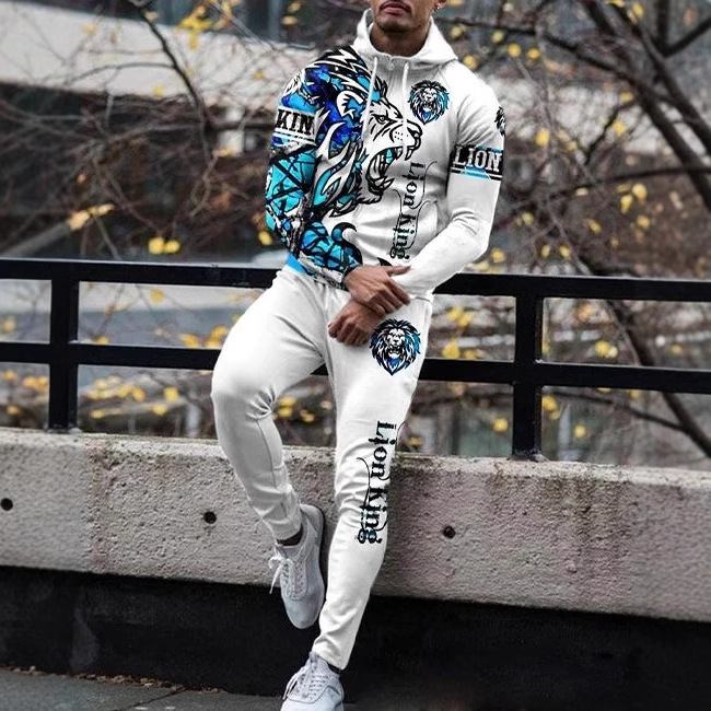 Pantalones de suéter con capucha de primavera y otoño de dos piezas casuales de negocios de todo fósforo MC11-ML1