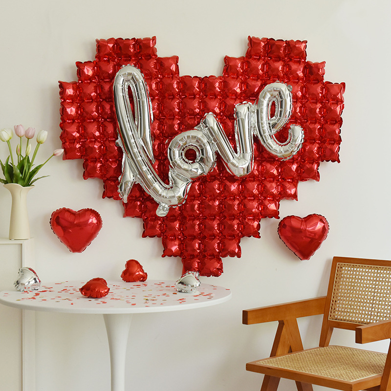 Decorazioni per la camera da letto per San Valentino, proposte d'amore, esposizioni di palloncini per il Festival Qixi 520, attività nei centri commerciali, articoli per feste unisex._voghion.com