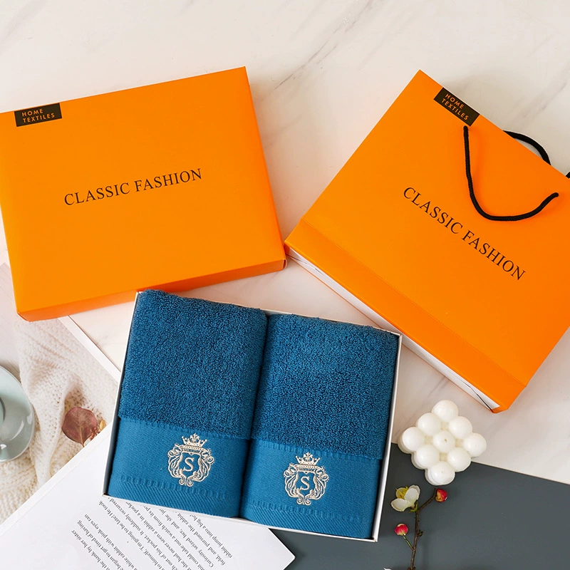 Хлопок полотенце Подарочная коробка подарок компаньон подарочный набор коробка хлопок подарок деятельность подарок групповая покупка вышивка логотип оптом
