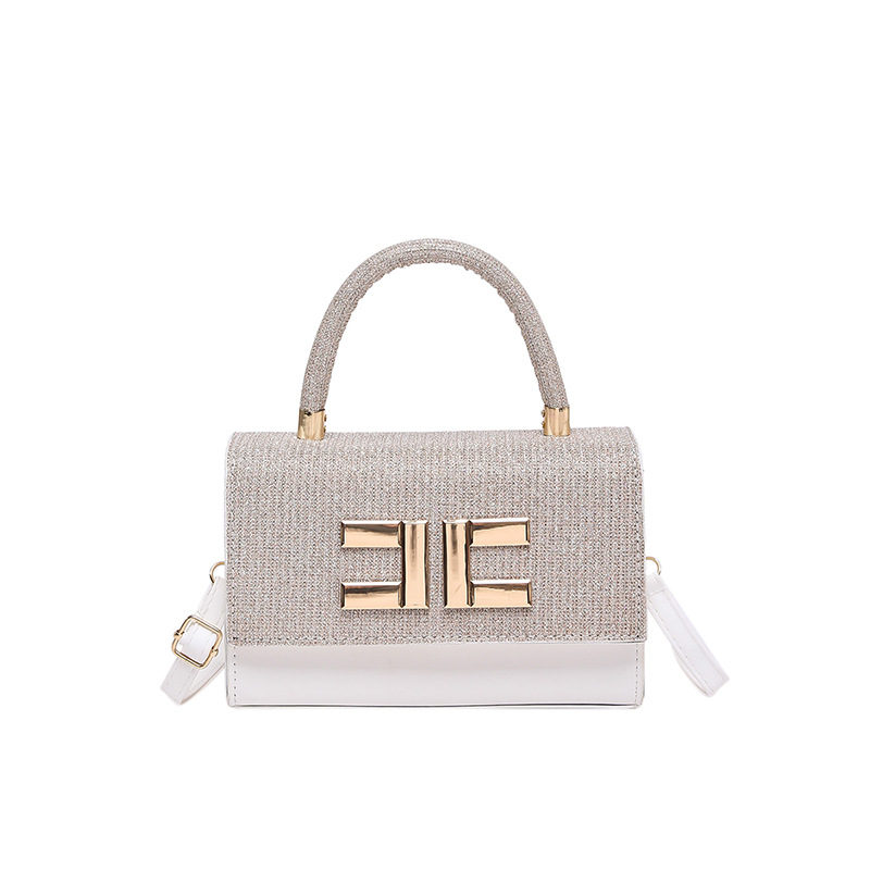 Bolso femenino 2024 nuevo otoño e invierno bolso de axila de un solo hombro de diamantes brillantes Bolso bandolera europeo y americano Bolso cuadrado pequeño literario de moda