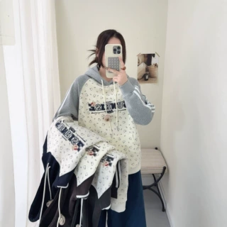 908加绒连帽卫衣女2026冬季韩系减龄ins风时尚休闲百搭加绒卫衣女