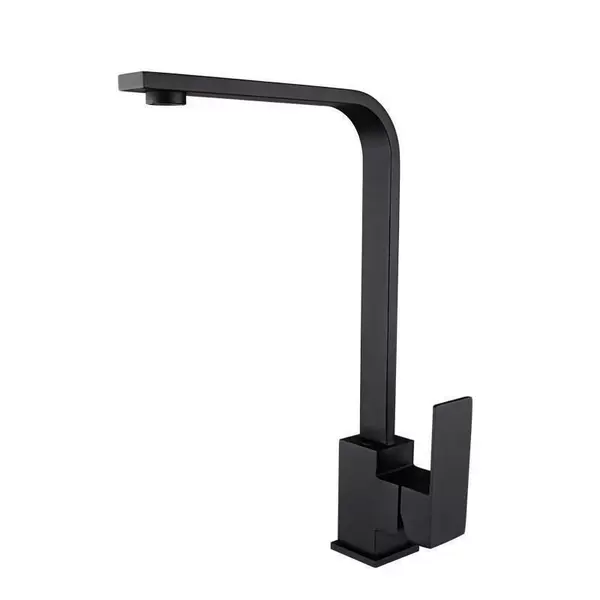 Black square rotating faucet