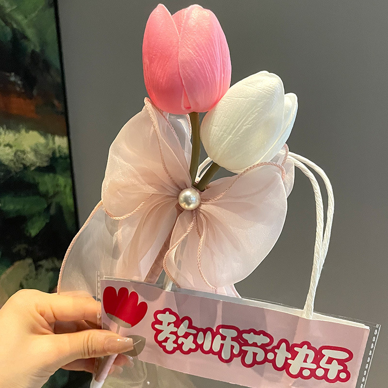 教师节送女老师实用礼物圆珠笔高档花束礼物高颜值玫瑰花签字笔|undefined