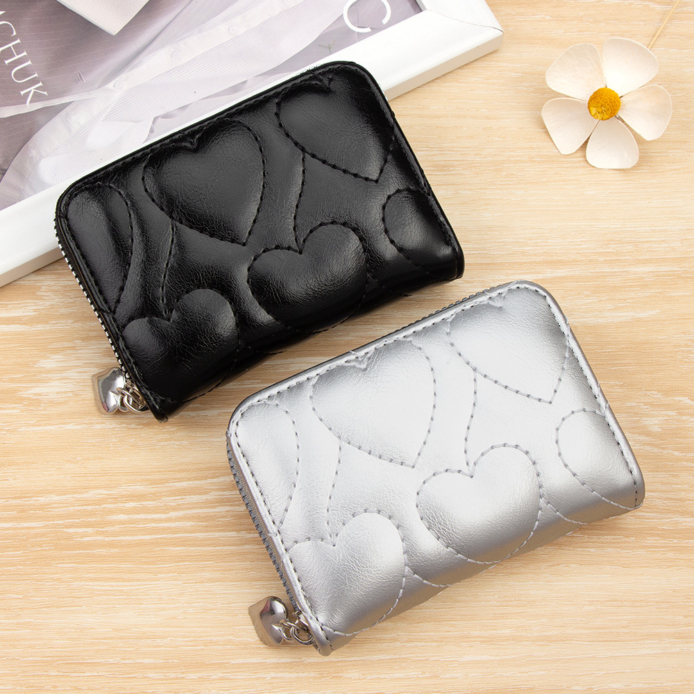 Nuevo dulce amor de dama bolsa de tarjetas de órgano bolsa de cambio bolsa de tarjetas de gran capacidad bolsa de tarjetas multiplaza bolsa de tarjetas con cremallera bolsa de órgano