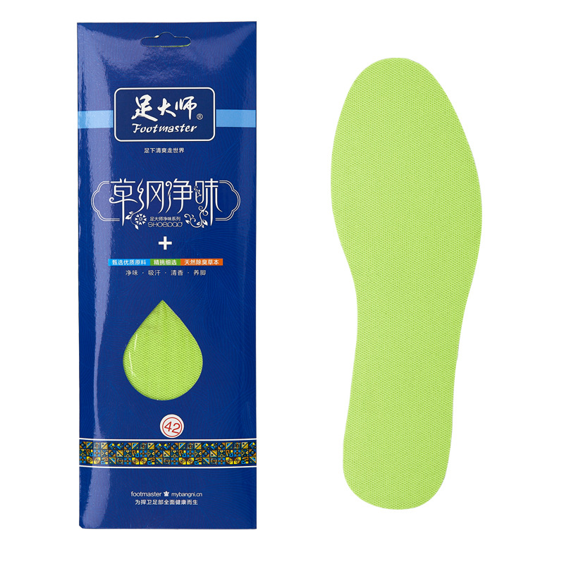 Pie maestro plantilla desodorante de los hombres transpirable medicina herbal china fragante absorbente de sudor transpirable desodorante delgada suave fondo cómodo plantilla