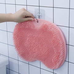 Lazy person back scrubbing magic back scrubbing magic shower brush wall-mounted back scrubbing shower mat silicone bath massage foot pad