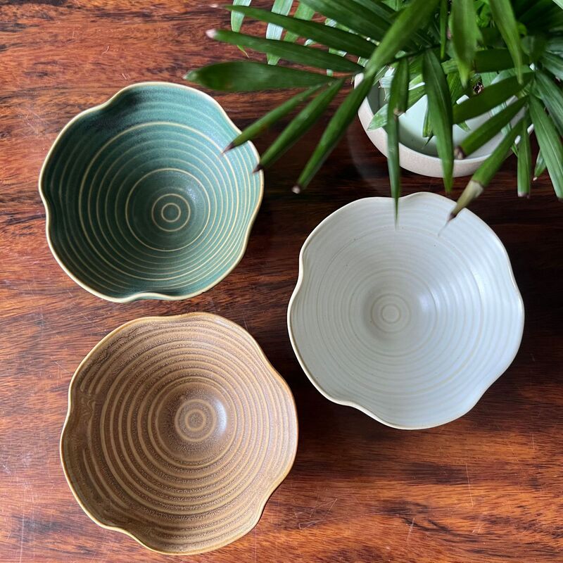 Jingdezhen Chinese-Style Sunflower Bowl, Retro Stoneware Texture Rice Bowl, Song-Style Conical Flower Mouth Bowl, Ancient High-Temperature Ceramic