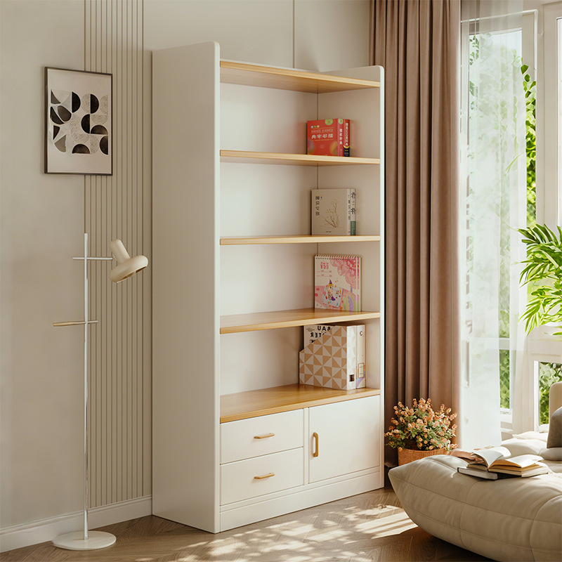 Gabinete de almacenamiento de madera maciza, gabinete de almacenamiento, sala de estar, gabinete de exhibición contra la pared, estante de piso para el hogar, estante multicapa, gabinete de almacenamiento