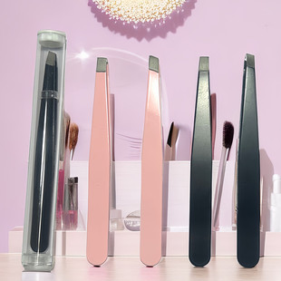 Stainless steel eyebrow clip eyebrow clip multi-purpose hair removal clip eyebrow tweezers beauty tool eyelash 96 clip independent packaging
