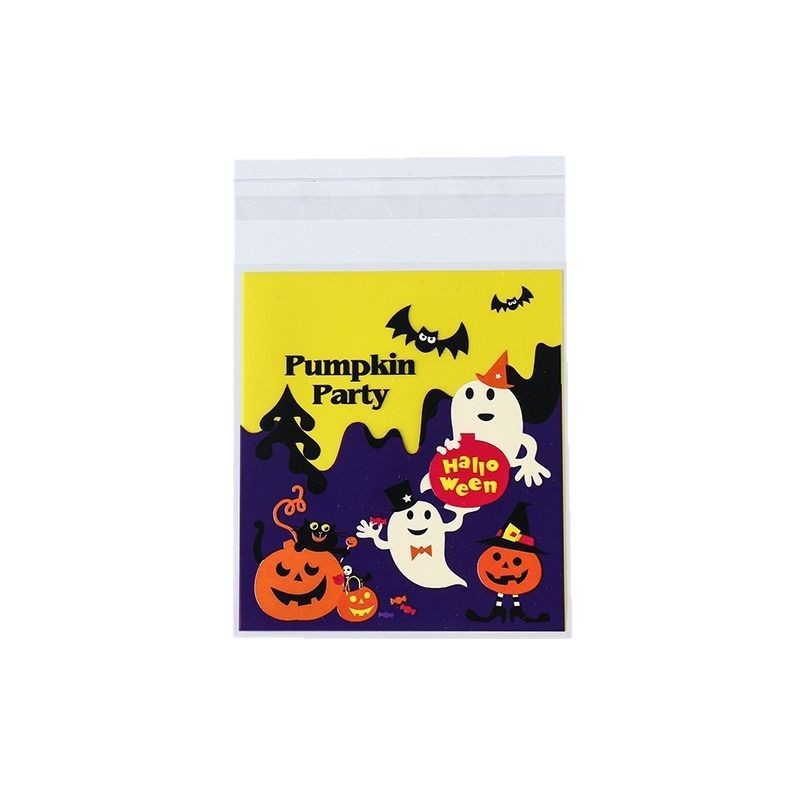 Bolsas de embalaje para dulces de Halloween y Navidad, bolsas para galletas, bolsas autoadhesivas de OPP para hornear, bolsas de embalaje para alimentos navideños