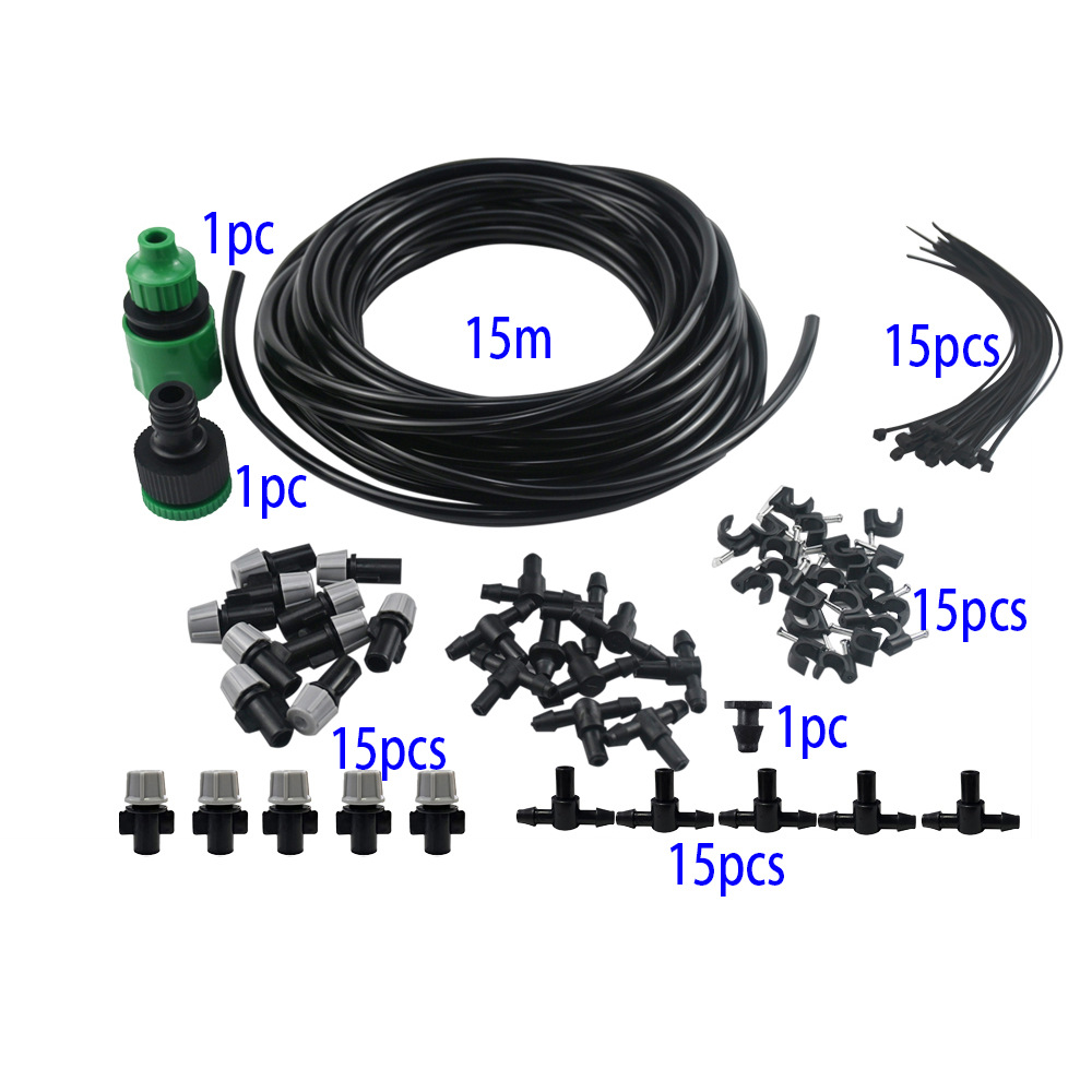 Sistema de pulverización de enfriamiento por pulverización de agua de atomización gris para riego automático de artefactos de flores jardinería equipo de riego image 17