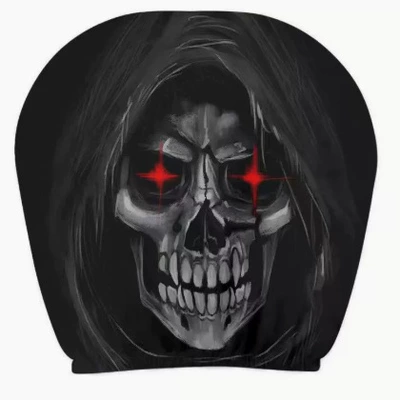 Universal seat cover — Cross-border Amazon best-selling universal pullover printed - glowing-skull-glasses-double-sided-printing-1-piece