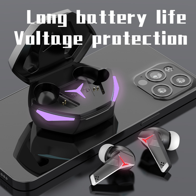 Cross-border explosions T33 game Bluetooth headset TWS dual-mode cool light effect earplug sports outdoor headset