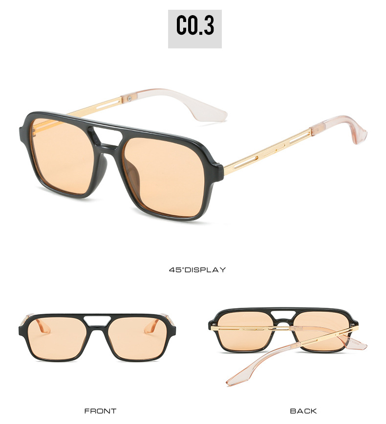 Square Glasses Style Fashion Geometric PC UV400 Protection Square Full Frame Women's Sunglasses