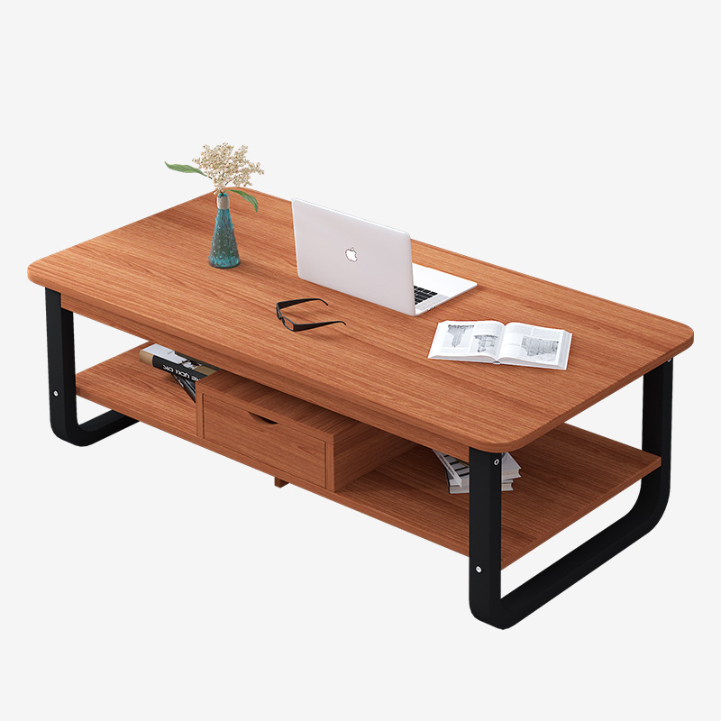Mesa de té de núcleo de madera sólida, mesa de té de oficina pequeña, mesa cuadrada simple de sala de estar moderna, simple para el hogar