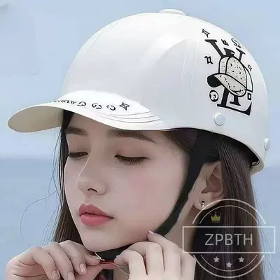 Summer Baseball Cap-Style Helmet, Certified for Motorcycles and Electric Vehicles, All-Season Safety Helmet, National Standard, High-End Half Helmet, New Model
