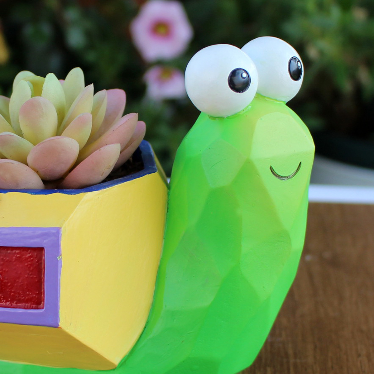  New Products Resin Snail Shape Small Flower Pot Green Plant Animal Shape Fleshy Container Decoration Kindergarten Decoration